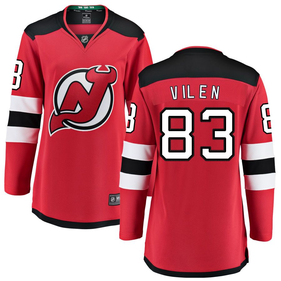 Topias Vilen New Jersey Devils Fanatics Branded Women's Home Breakaway Jersey - Red