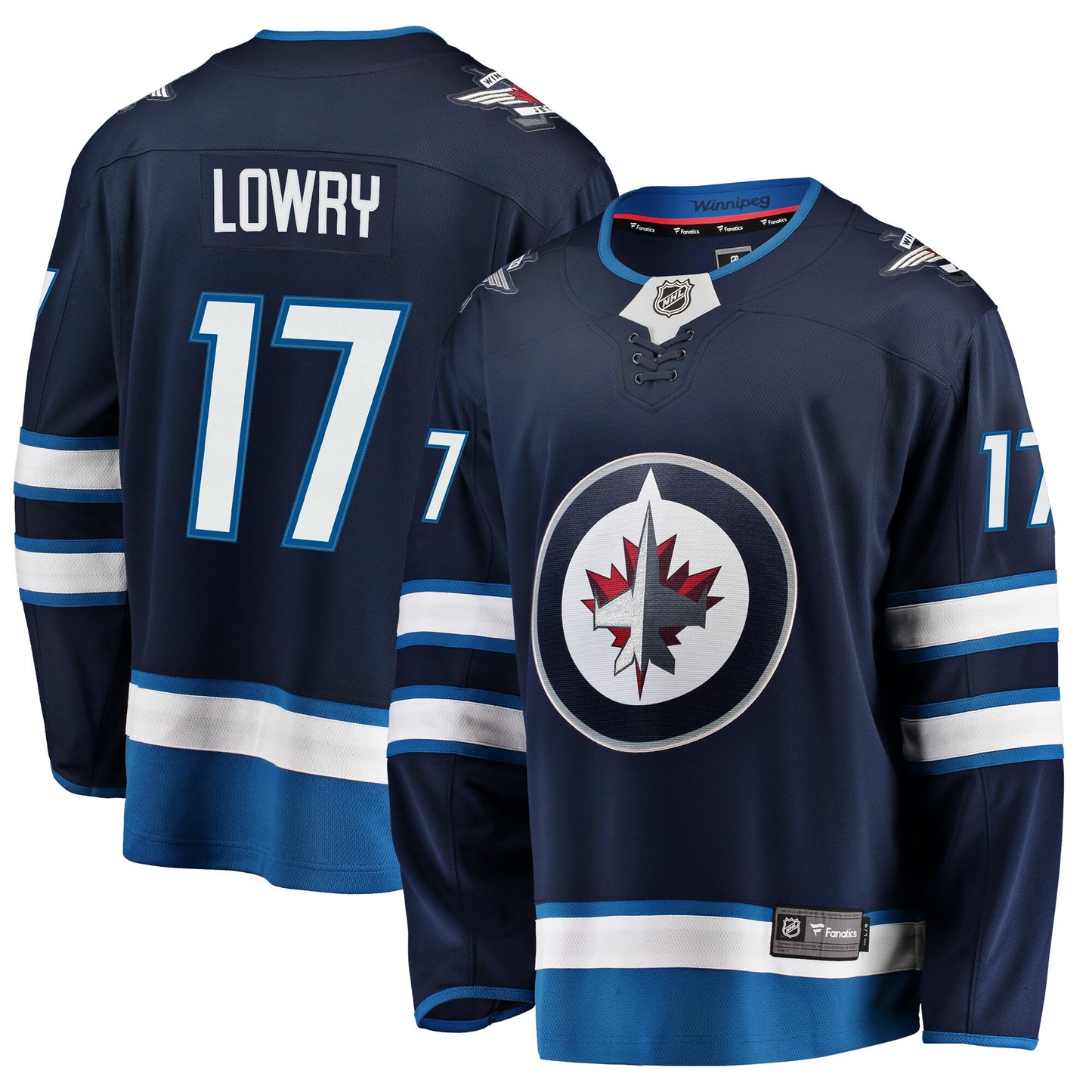 Adam Lowry Winnipeg Jets Fanatics Branded Breakaway Replica Jersey - Navy