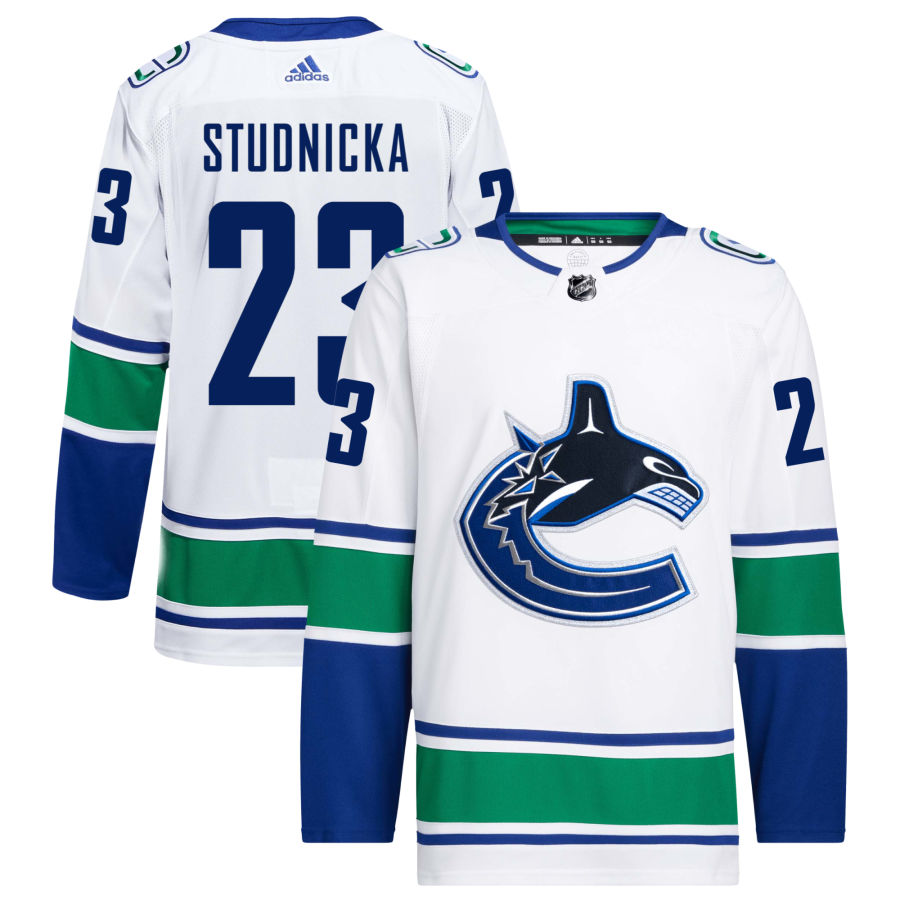 Jack Studnicka Vancouver Canucks adidas Away Primegreen Authentic Pro Jersey - White